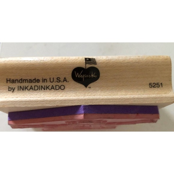 NEW Inkadinkado Charles Wysocki SNOWMAN Wood Mounted Rubber Stamp 5251 - Picture 3 of 3